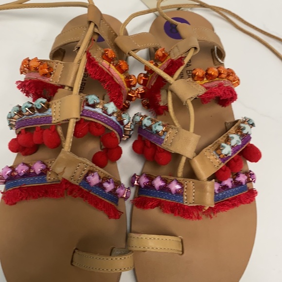 COPY - Anthropology Barbara barbieri tassel Pom lace Gladiator Sandal - Picture 11 of 16